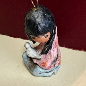 Vintage 1987 Goebel Ted DeGrazia Girl with Dove Ornament Second Edition